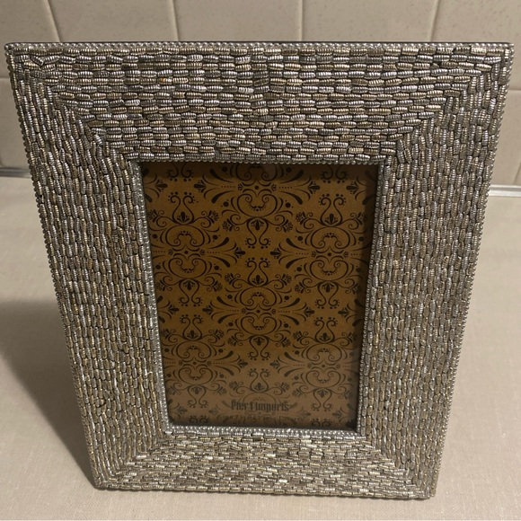 Pier 1 Imports Holds 5”x7” Photo Picture Frame Silver Gold Color - Picture 16 of 16